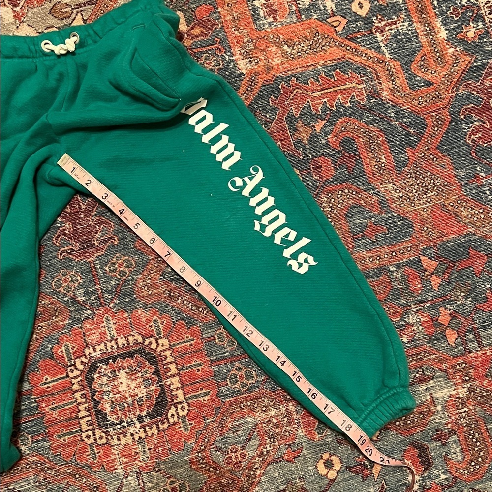 Palm Angels Girls Classic Overlogo Sweatpant, Green size 6 - Picture 7 of 9